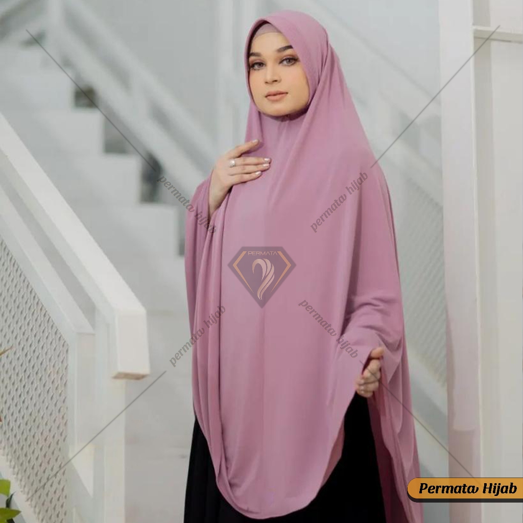 Jilbab Bergo Instan Jumbo Syari Jersey Spandek Premium XXL