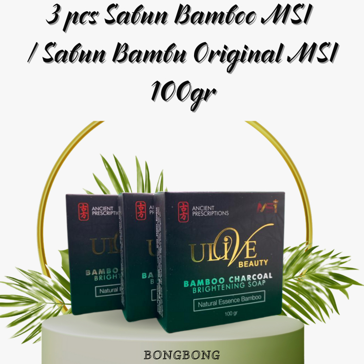 Paket 3pcs Sabun Bamboo MSI / Sabun Bambu Original MSI 100gr