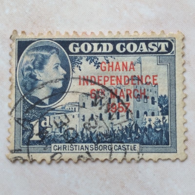 

Prangko Kuno British Gold Coast Overprint Ghana Independence 1957 - YN888