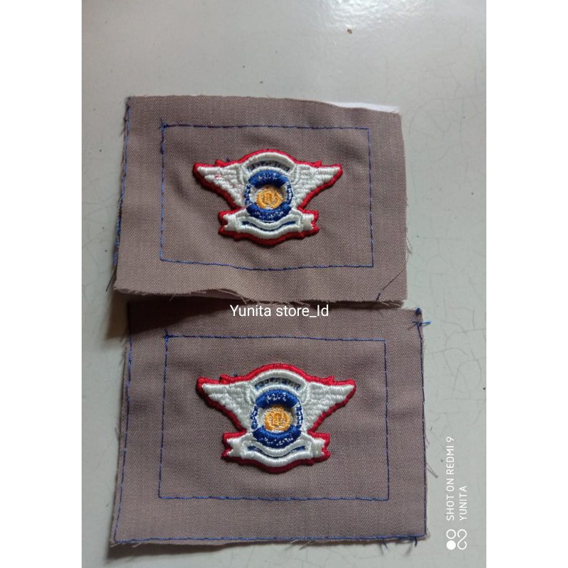 Bordir Super Timbul 3D Pin Wing berevt pelopor lantas polisi lalu lintas keselamatan berlalu lintas 