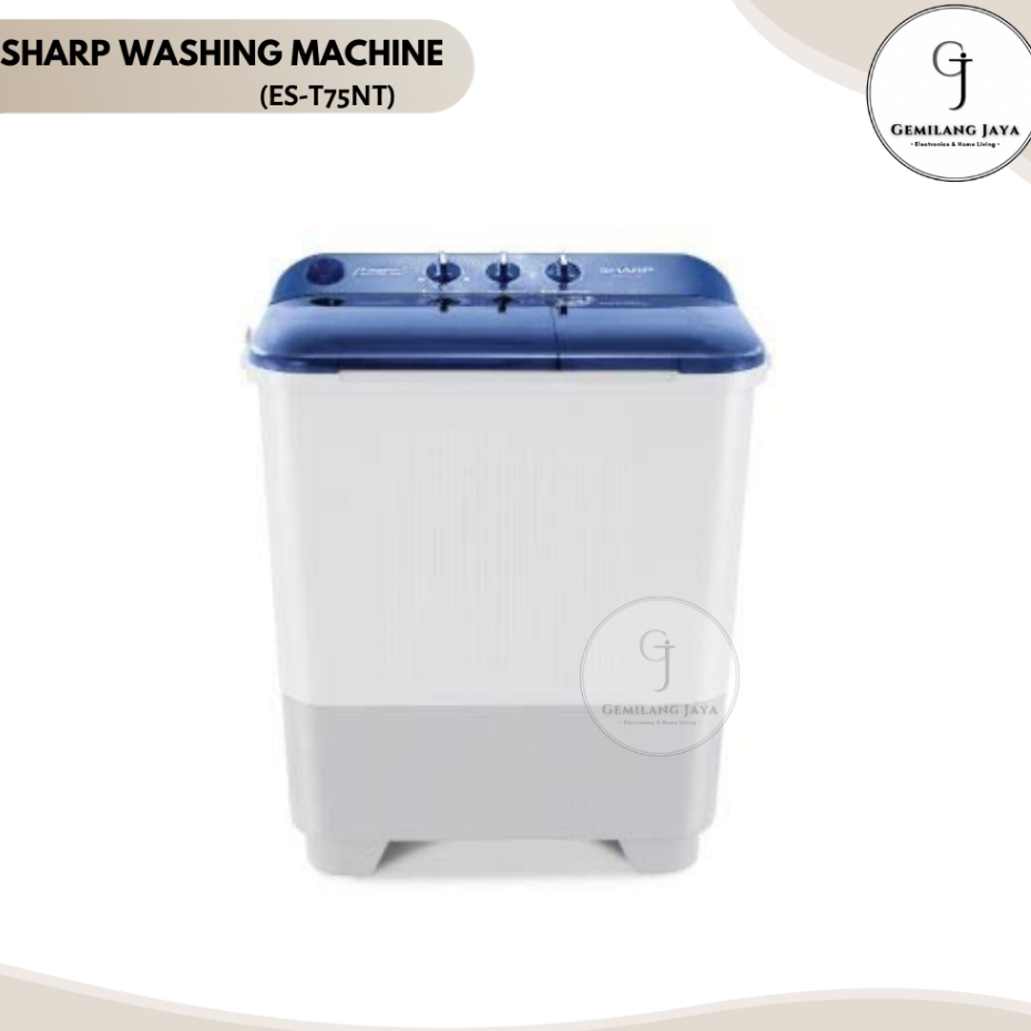 Mesin Cuci Sharp 2 Tabung Puremagic 7 kg EST75NT