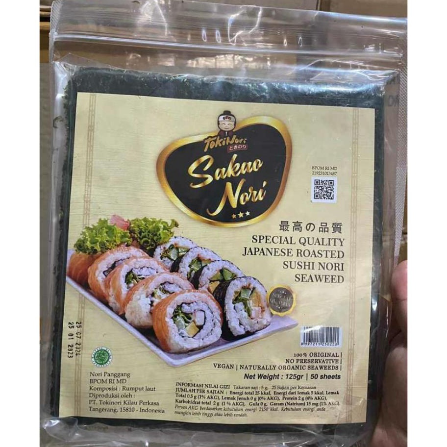 

Ready SAKAO SUSHI NORI SPESIAL EDITION 50 SHEET - HIJAU TERANG Stock Banyak