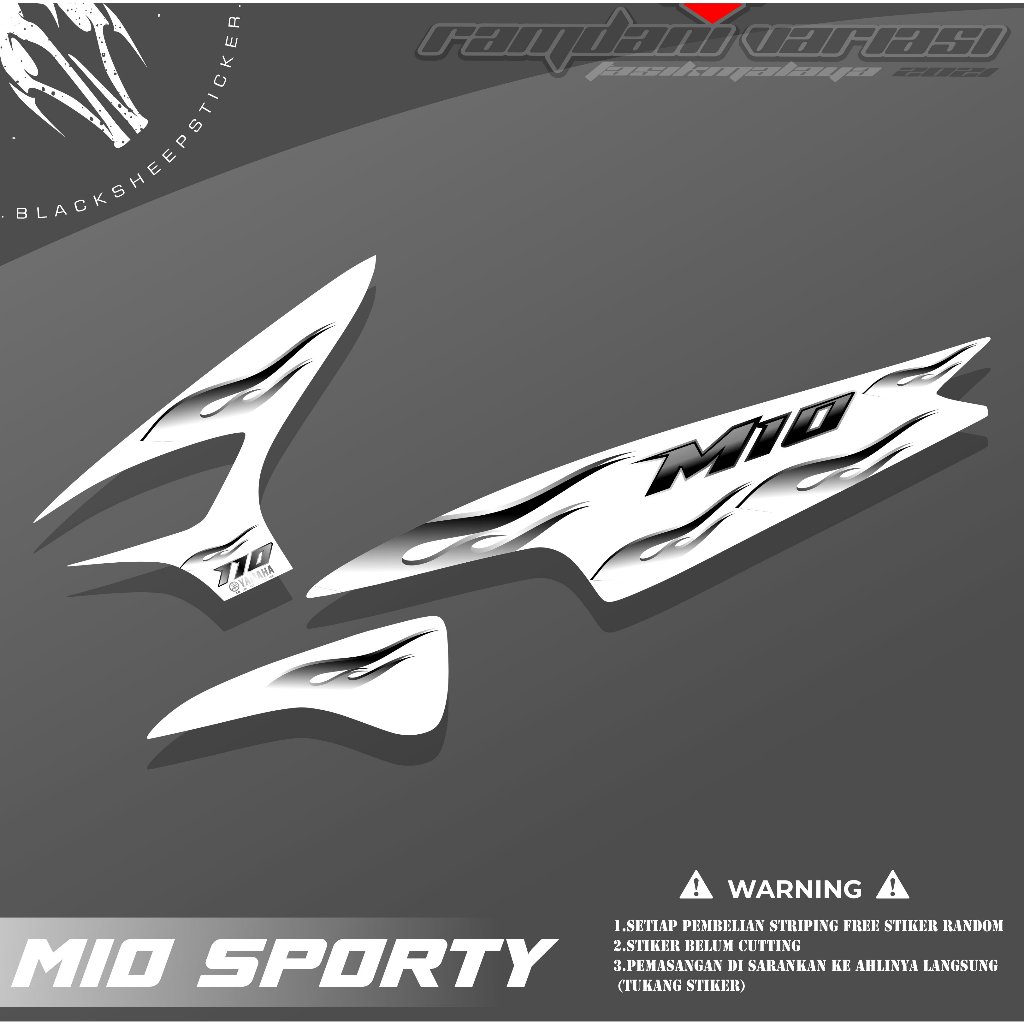 STRIPING MIO SPORTY - DECAL STIKER MIO SPORTY -STIKER MIO MOTIF API