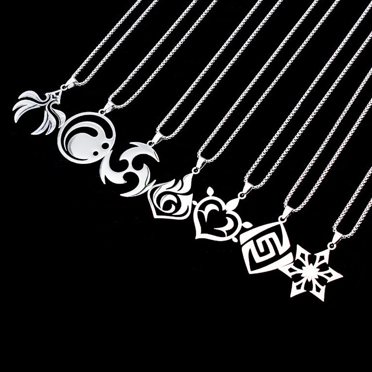 Belanja disini Liontin Vision Genshin Kalung Rantai Titanium steel