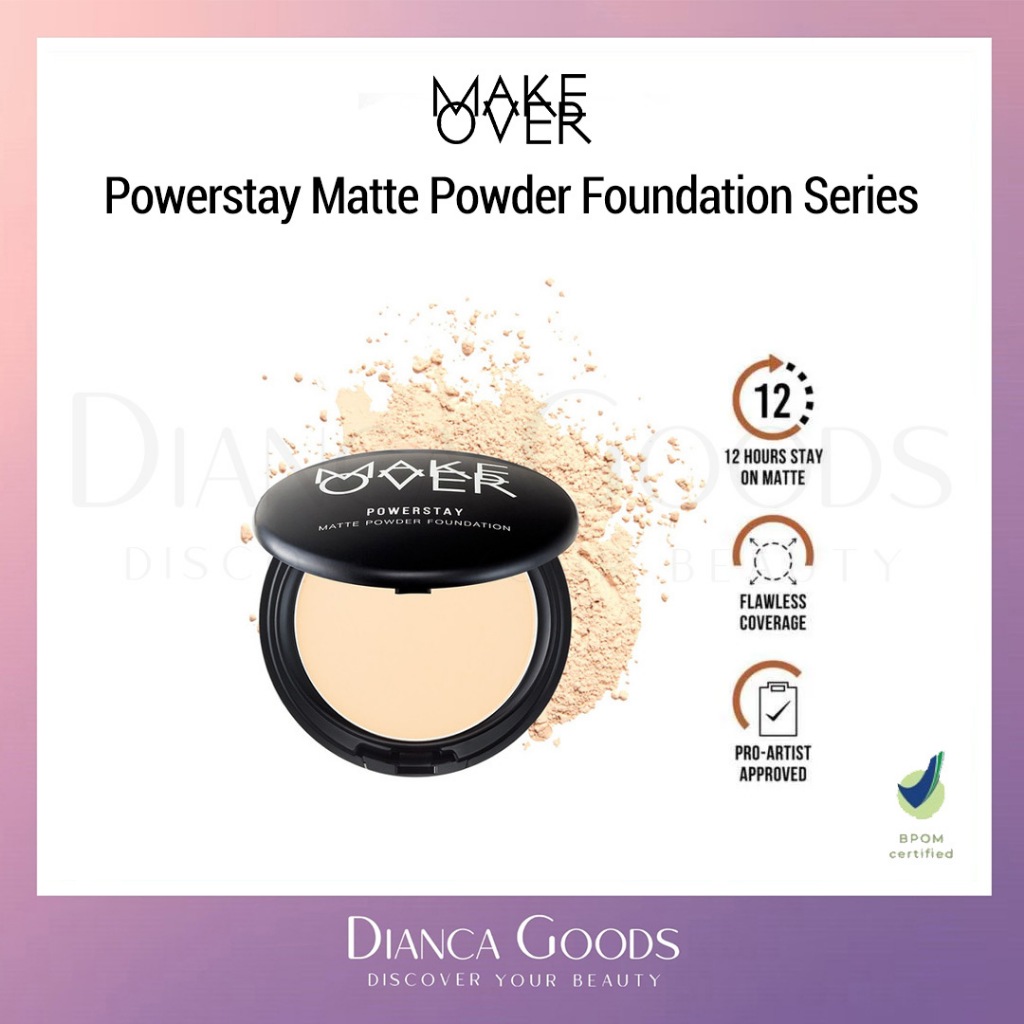 MAKEOVER Powerstay Matte Powder Foundation Series | C21 Pink Ivory / C62 Rich Cocoa / N10 Marble / N