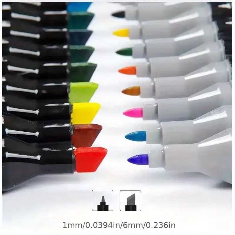 Touch CY-006 Spidol Dual Side Fine Art Marker 40 Color - Touch Set Spidol Seni 40 Warna Sketsa Berkepala Ganda Spidol Berbasis Alkohol Berminyak untuk Manga Animasi