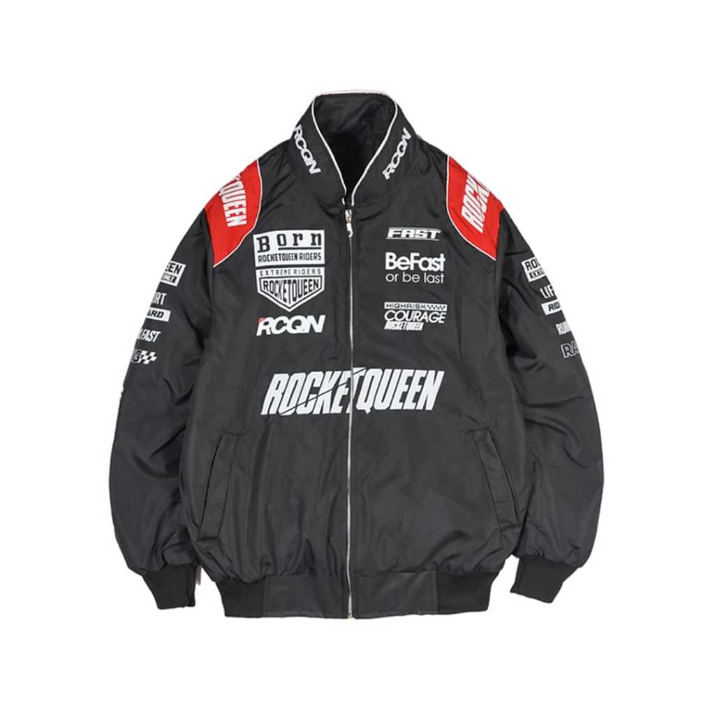 Salvio Hexia Jaket Nascar Extreme Rider Putih Hitam Rocket Queen Nascar Jacket Sunmori Jaket motor P