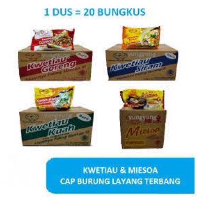 

COD✅ TERMURAH✅ 1 Dus Kwetiau & Miesua Burung Layang Terbang isi 20pc