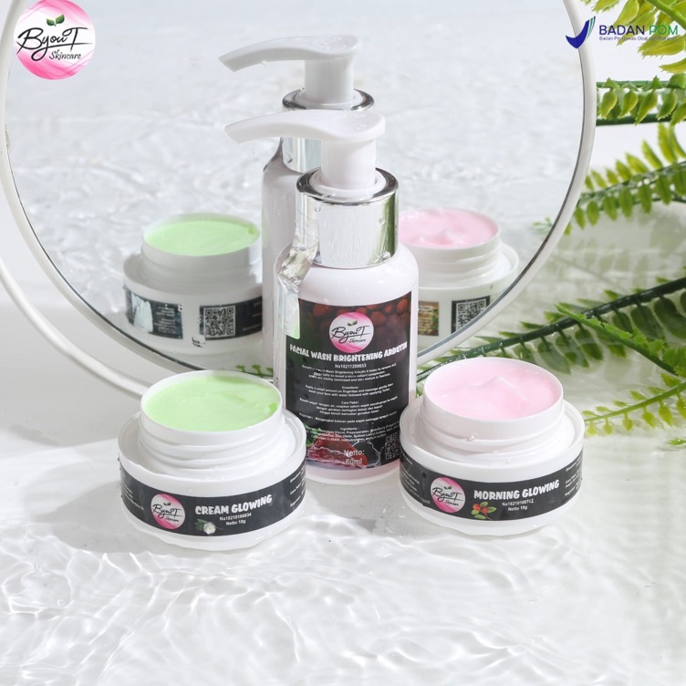 PAKET GLOWING GLOW KRIM PAGI MALAM WHITENING CREAM WAJAH FACE CARE SKINCARE ROUTINE BPOM HALAL AMPUH