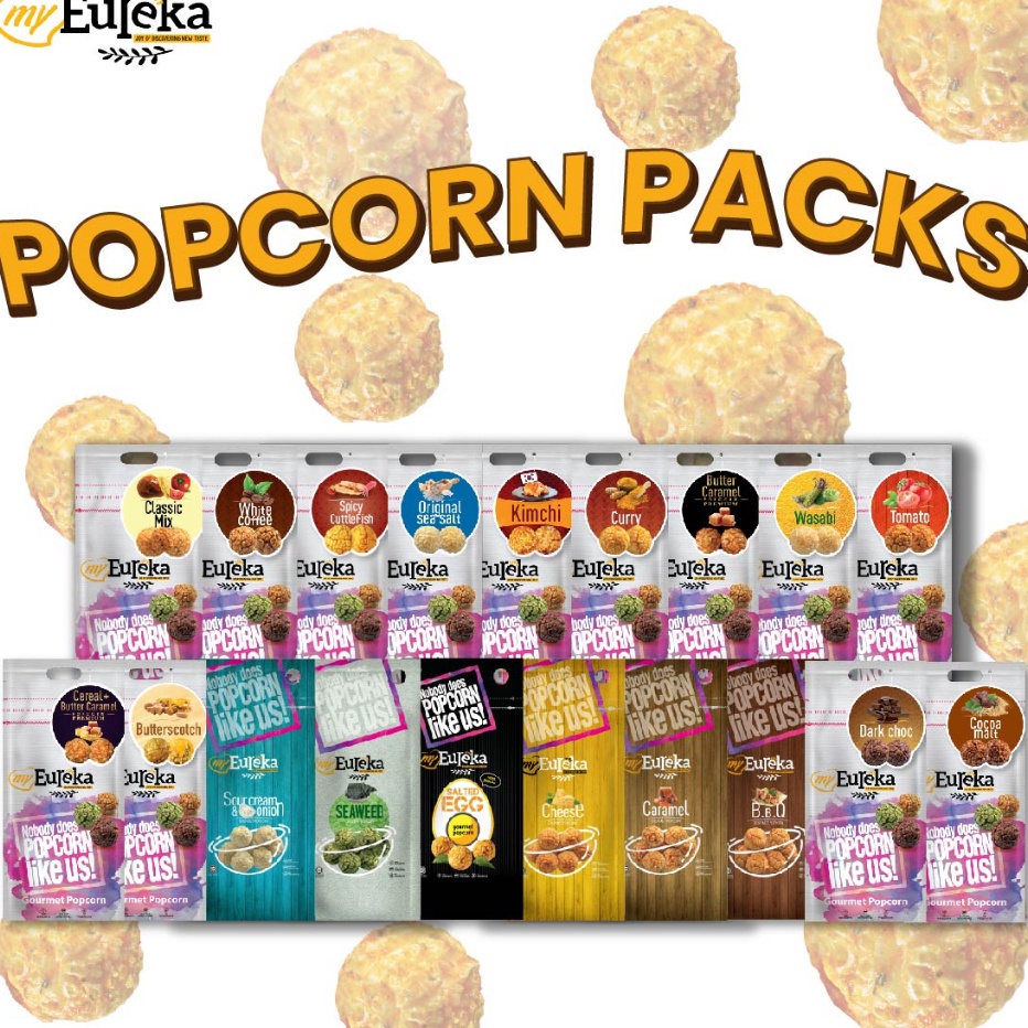

Terbatas Eureka Popcorn ALL PACKS 140g/200g | Snack Cemilan Impor ➨➤✹✴