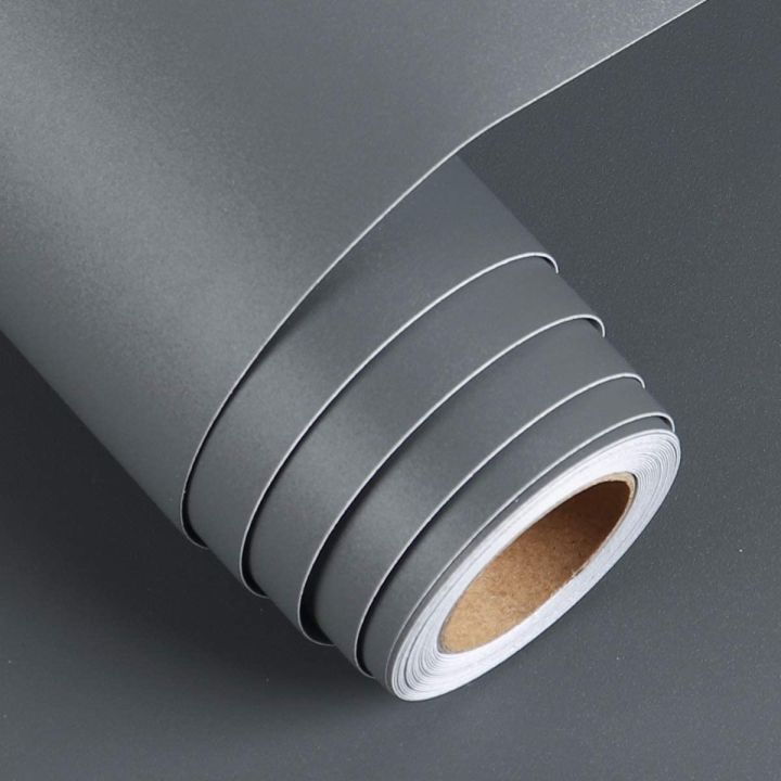 RB1 Wallpaper Dinding Polos Abu 45cm x 10m Wallpaper Dinding 10 meter