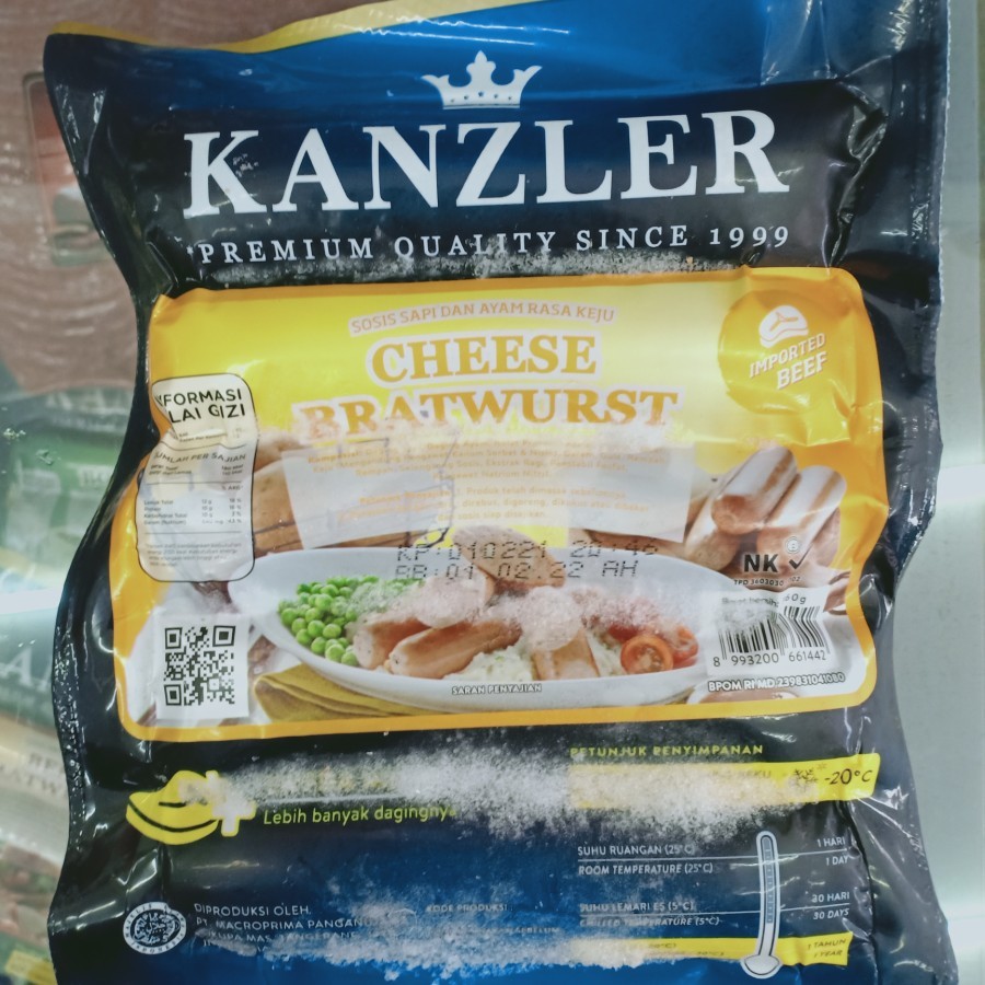 

KANZLER CHEESE BRATWURST 360gr