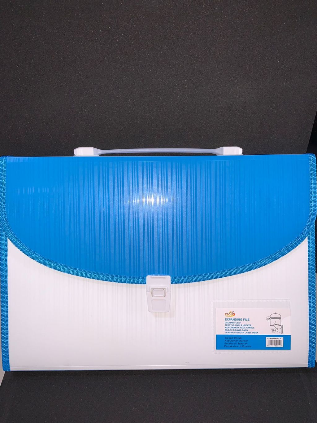 

Expanding File ESCO Ukuran Folio EF-081/ Map Dompet Plastik Sekat Berkas Laporan F4 EF-081