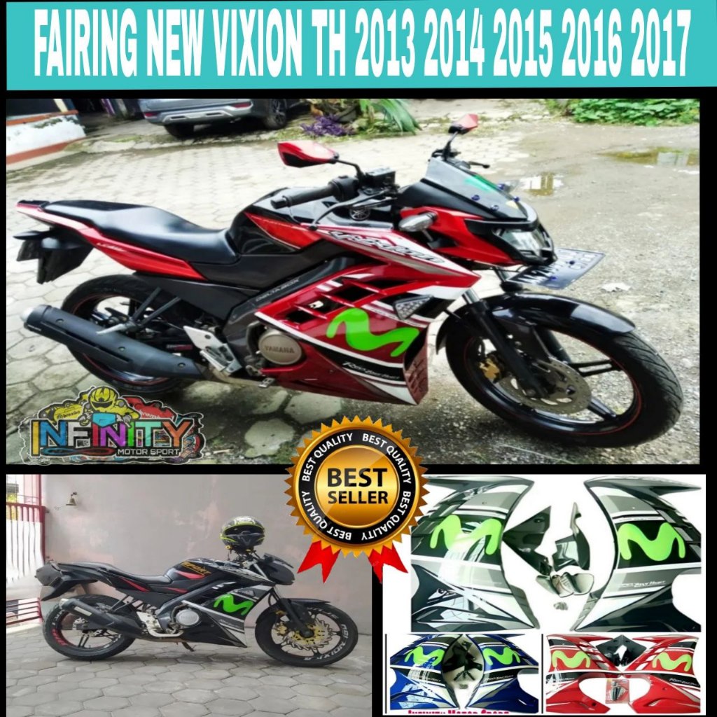 SAYAP VIXION NEW NVL NVA/HALF FAIRING NEW VIXION ADVANCE SAYAP NEW VIXION NVL NVA 2013 2014 2015 201