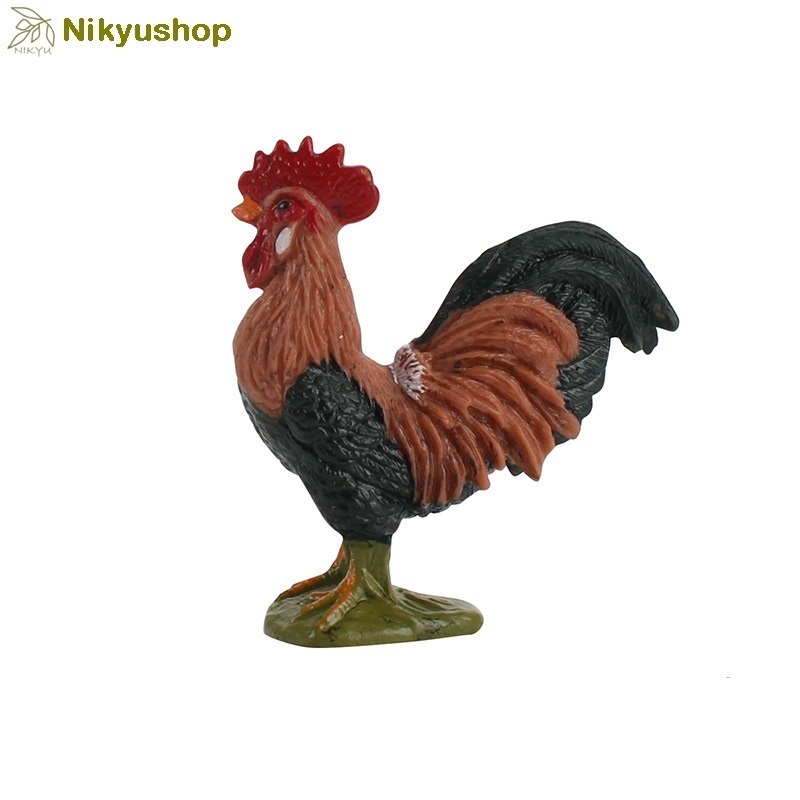 [Nikyushop] Mainan Edukasi Pajangan Miniatur Hewan Binatang Animal Figurine Rooster Ayam Jago