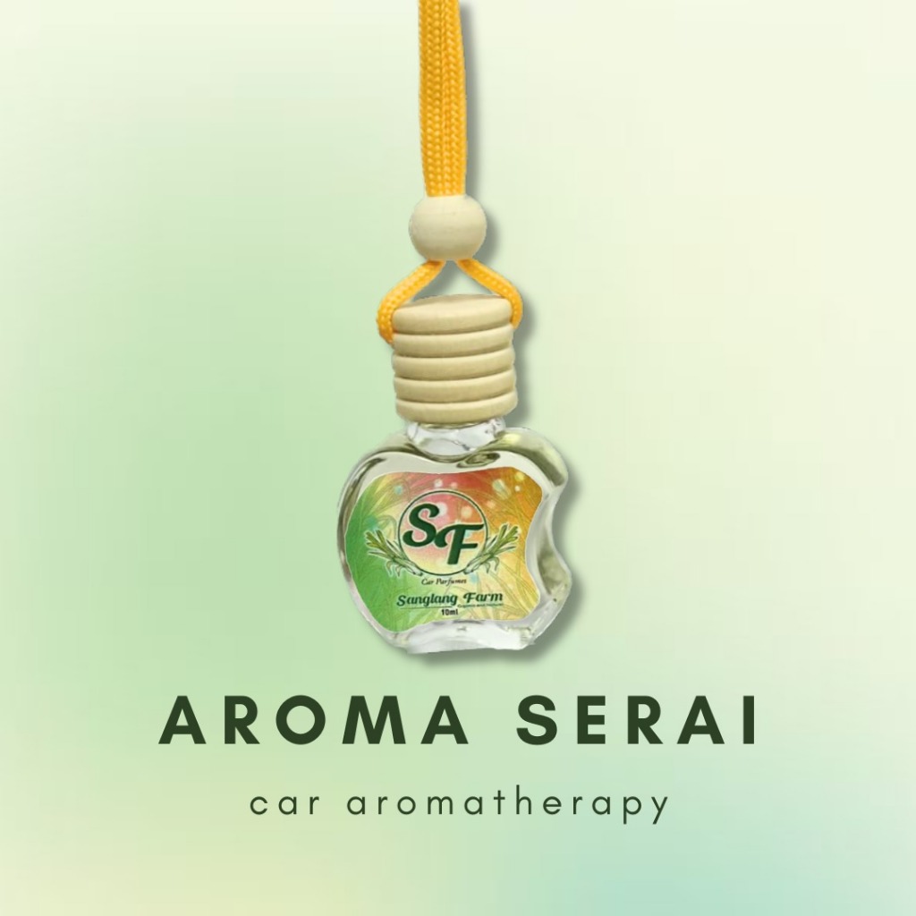 Parfum Ruangan/Mobil Aroma Serai/Sereh 10ml Ruangan Ruangan Model Gantung Botol Apel