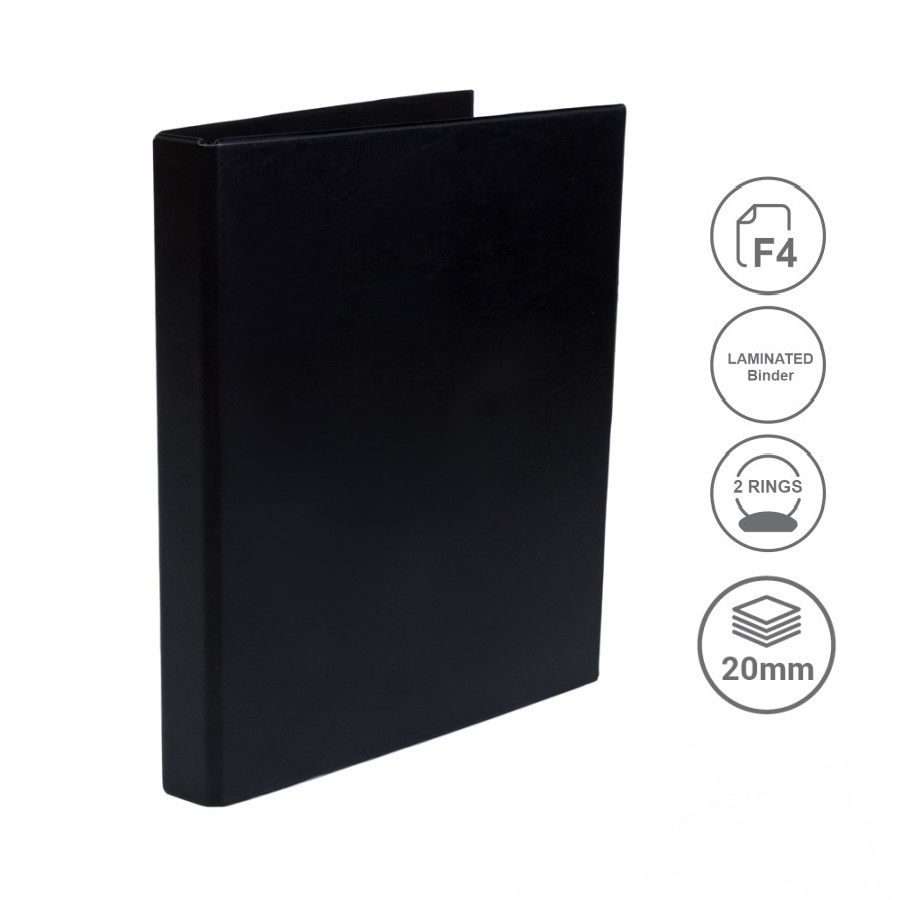 

Bantex Ring Binder 2 Ring O 20mm Folio Black