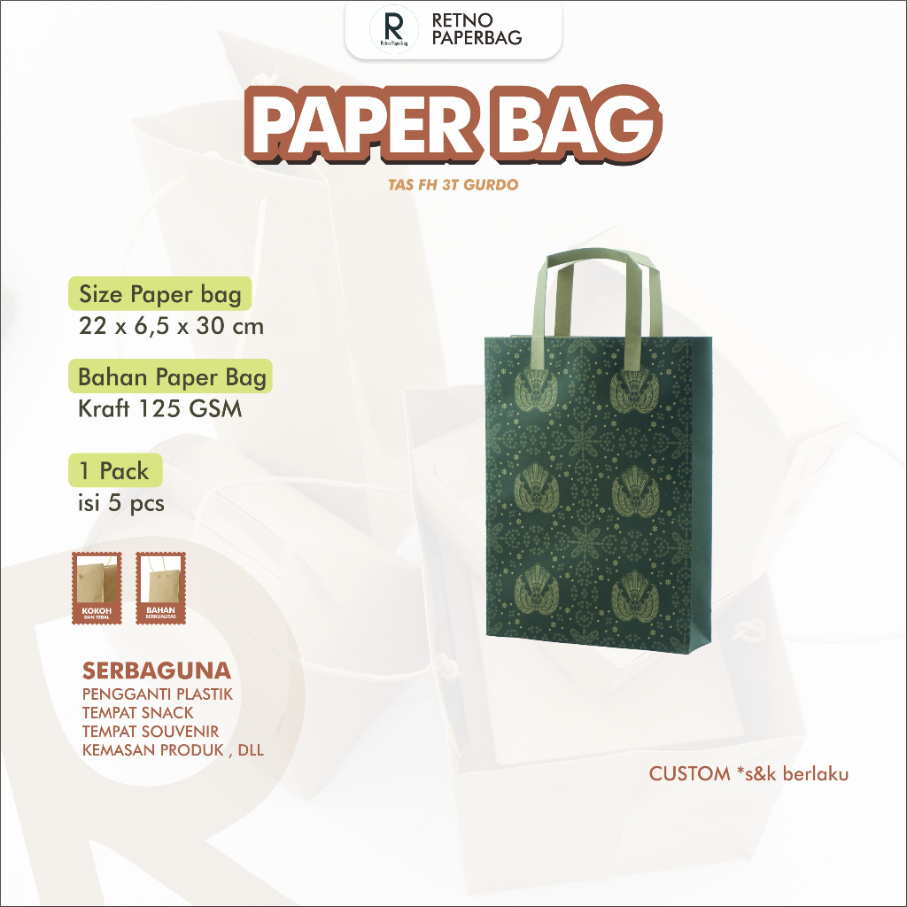 

Paper Bag Kantor Motif Batik Serbaguna Murah-Retno Paperbag