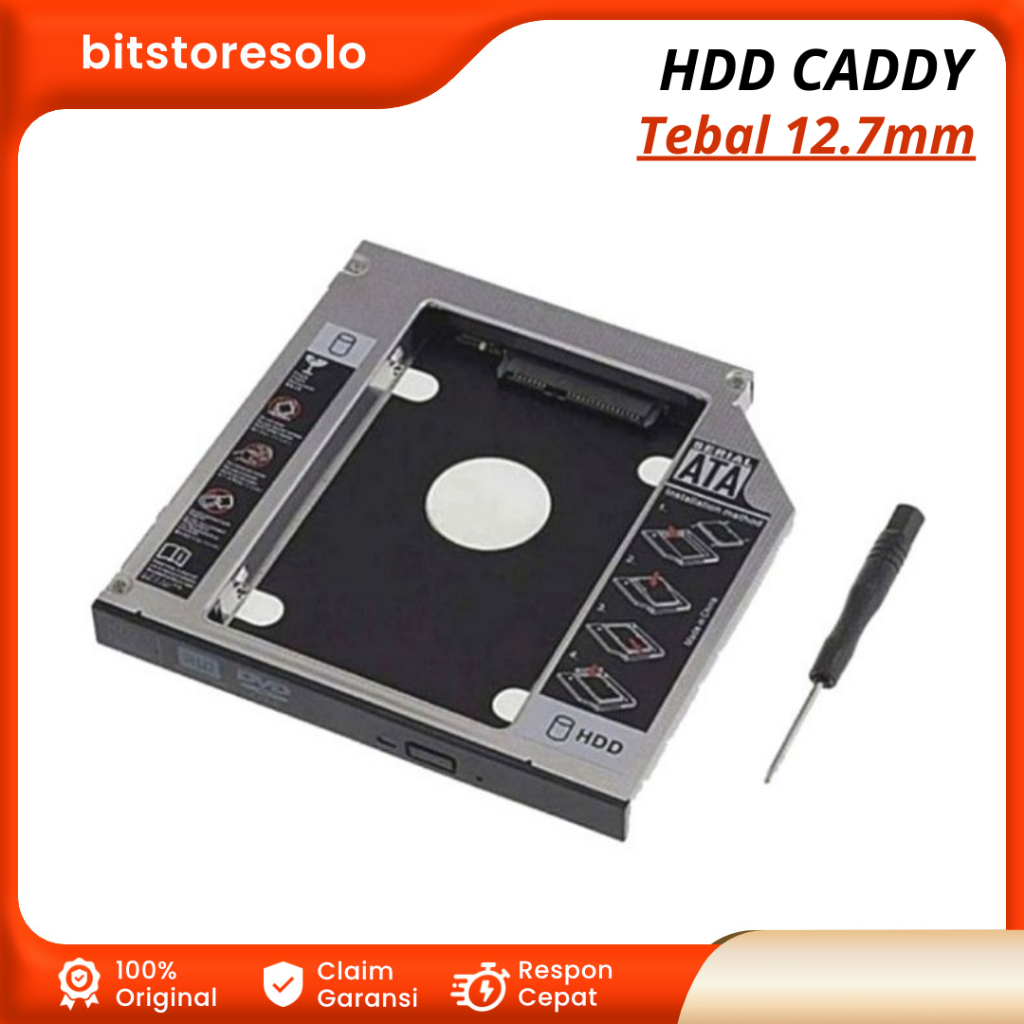 Caddy Second HDD Caddy Tebal 12.7mm Sata 2.5 inchi