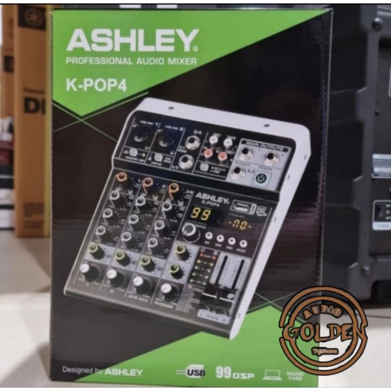 MIXER AUDIO ASHLEY KPOP4 KPOP4 CH USB INTERFACE BLUETOOTH ORIGINAL
