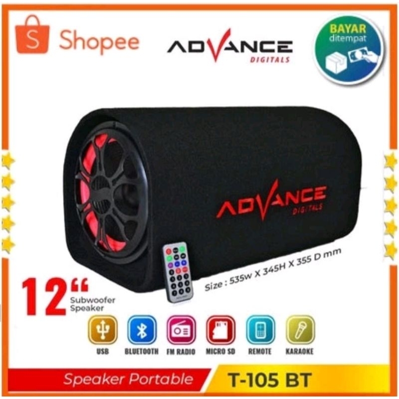 speaker advance 105bt/speaker bluetooth/speaker 12inc/advance 12"/subwoofer12in/speaker bantal