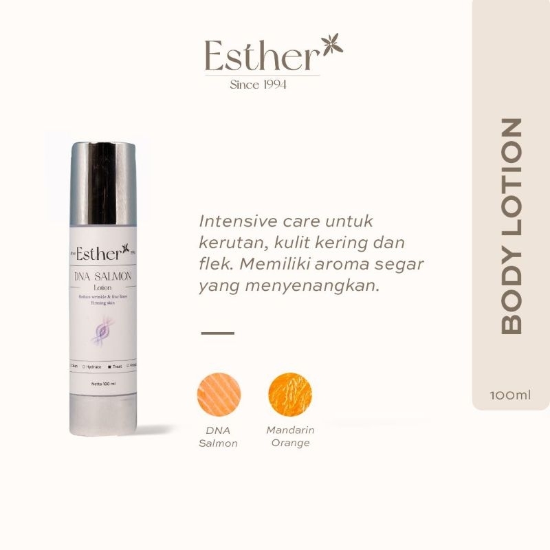 Esther DNA Salmon Lotion 100ml - Lotion Anti Aging Lotion Kerutan Badan Lotion DNA Salmon Lotion Men