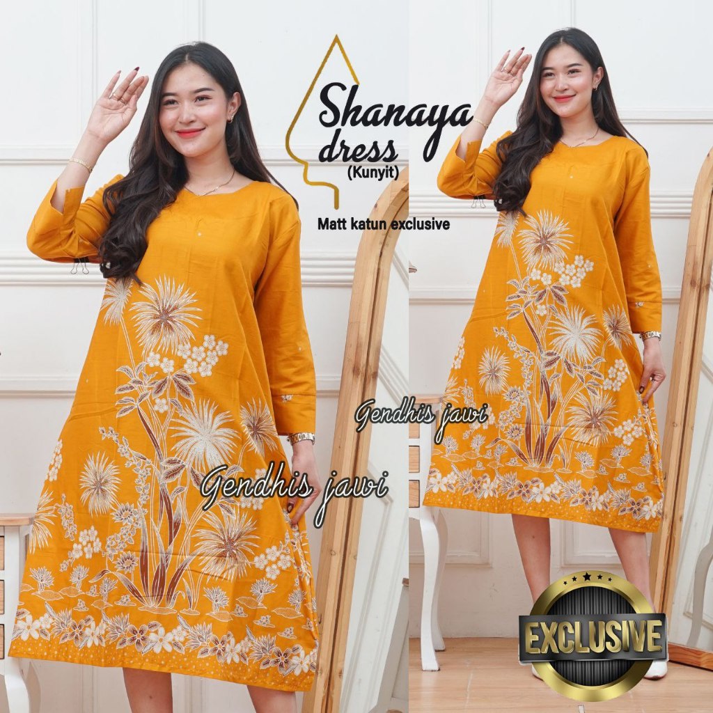 DRESS BATIK ELEGAN ATASAN WANITA TUNIK CANTIK PREMIUM MOTIF CANTIK