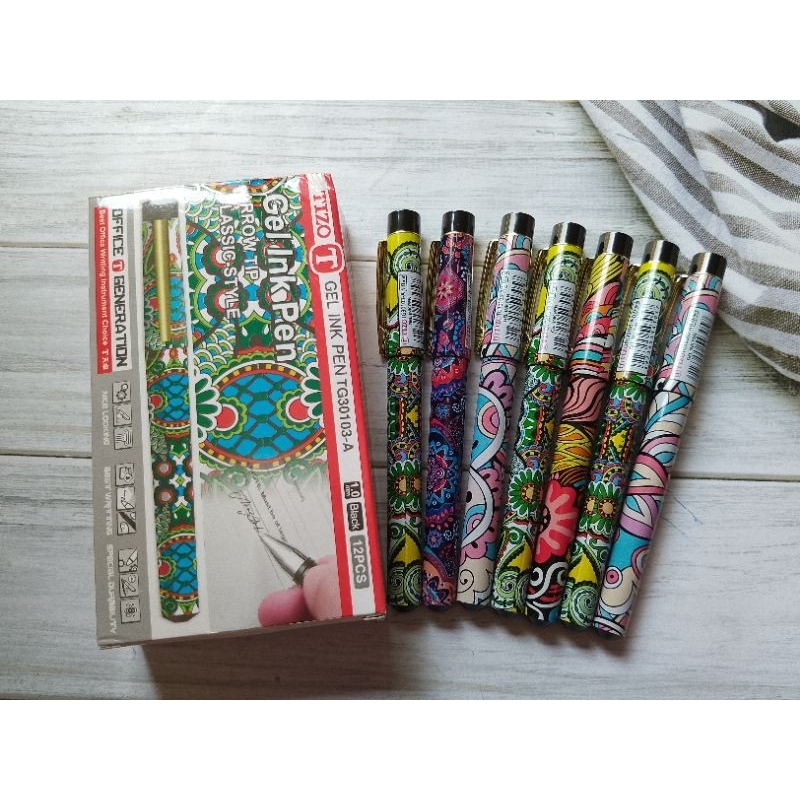 

(12PCS)BULPOIN GEL TIZO TG30103-A MATA PENA 1.0 TINTA HITAM