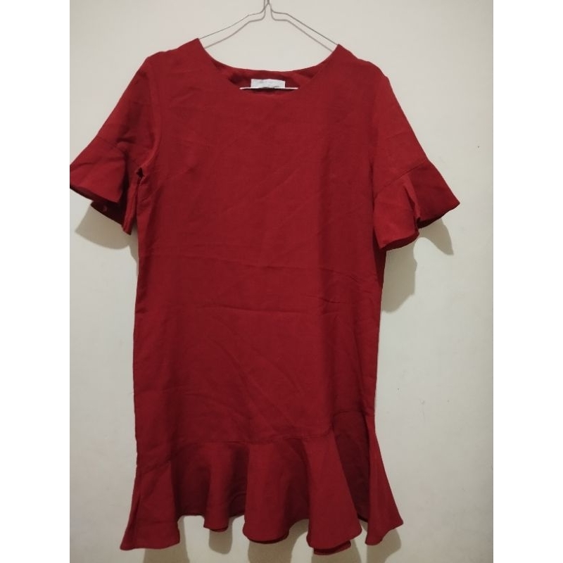 Dress Merah /Gaun Pesta Wanita Preloved