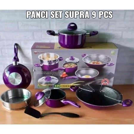 SUPRA PANCI COOKWARE SET ROSEMARY 9 PCS TEFLON SET RENATA