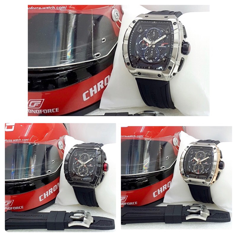 JAM TANGAN PRIA CHRONOFORCE 5336G / CF 5336 FREE TALI RUBBER [ORIGINAL]
