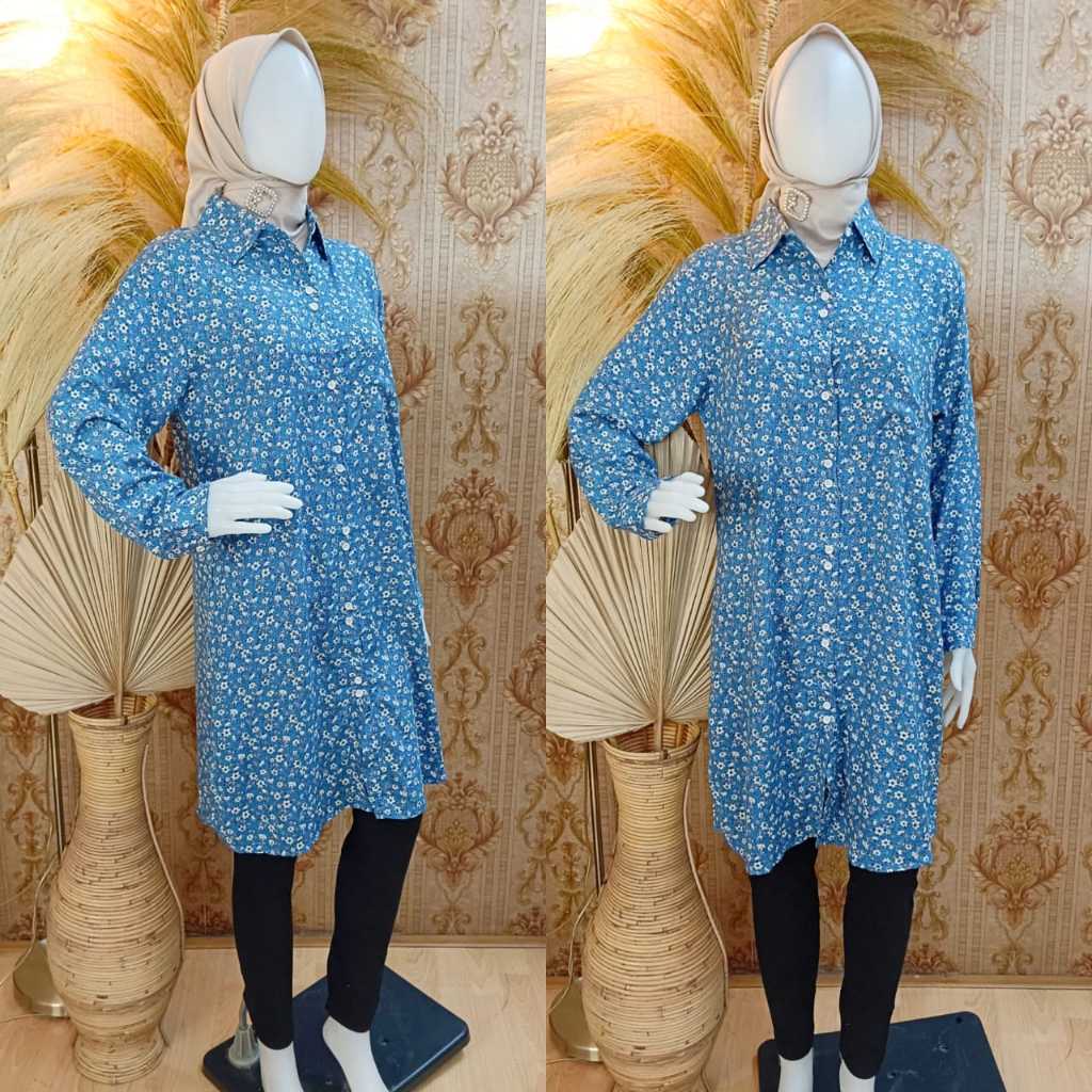 [ Nitaranz ] New Tunik Mizzle Full Kancing / Atasan Wanita / Blouse Fashion