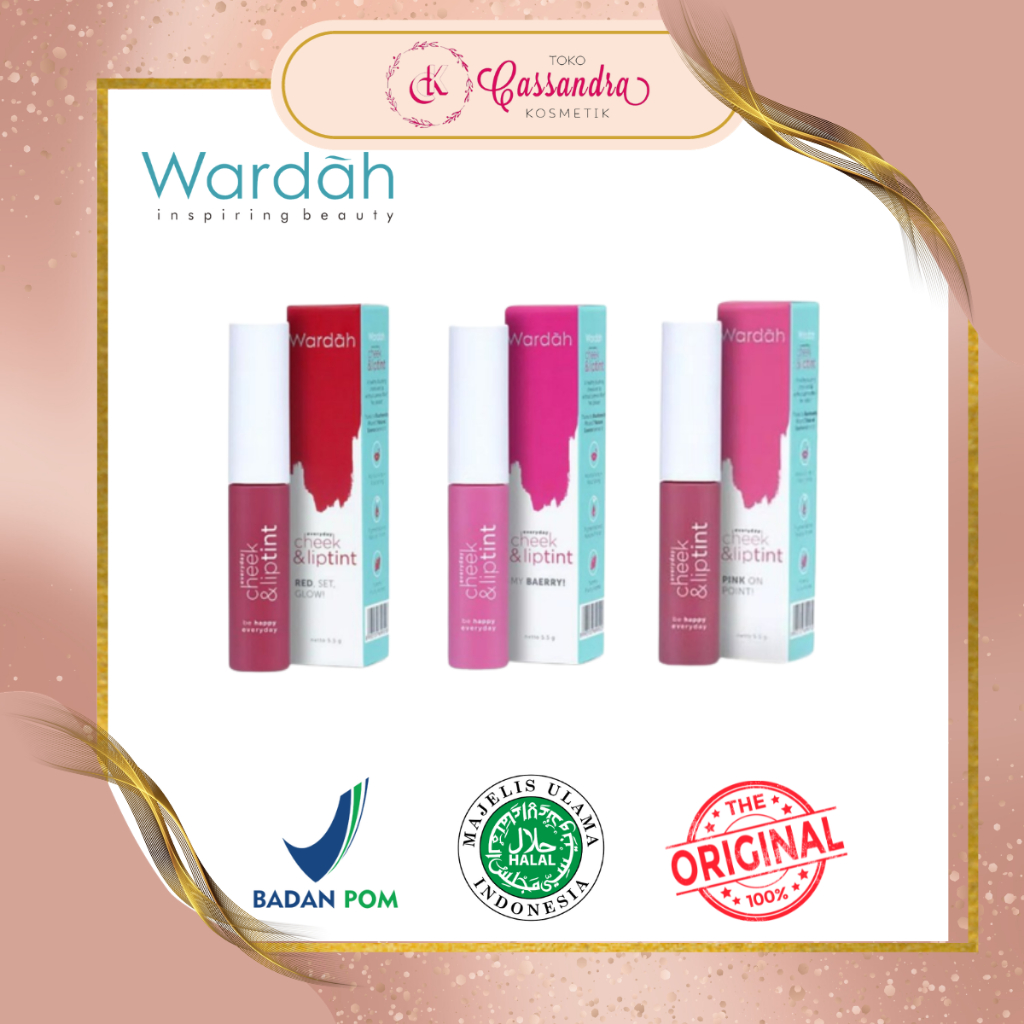 WARDAH EVERYDAY CHEEK & LIP TINT / WARDAH EVERYDAY LIPTINT / WARDAH LIPTINT