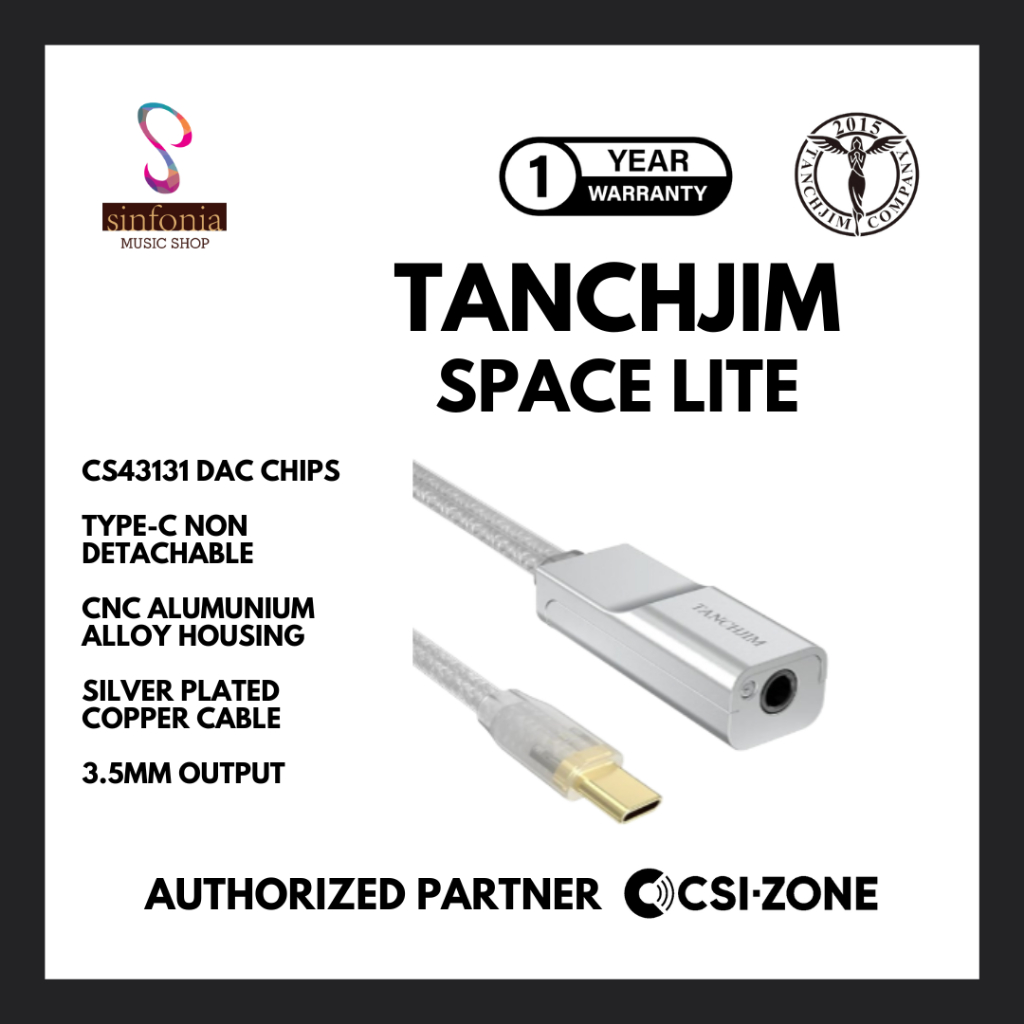 TANCHJIM SPACE Lite Portable DAC AMP 3.5mm CS43131 DSD256 PCM768