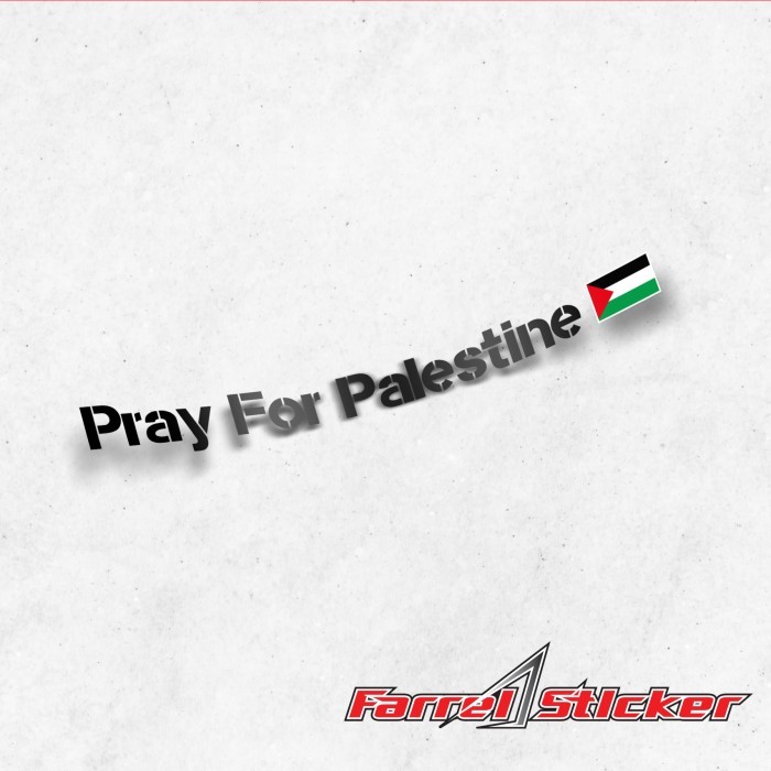 

Sticker Pray For Palestine STIKER Palestina UV DTF timbul