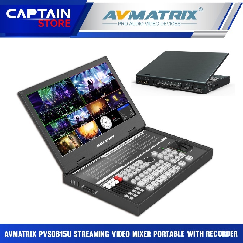 AVMATRIX PVS0615U Streaming Video Mixer Portable with Recorder