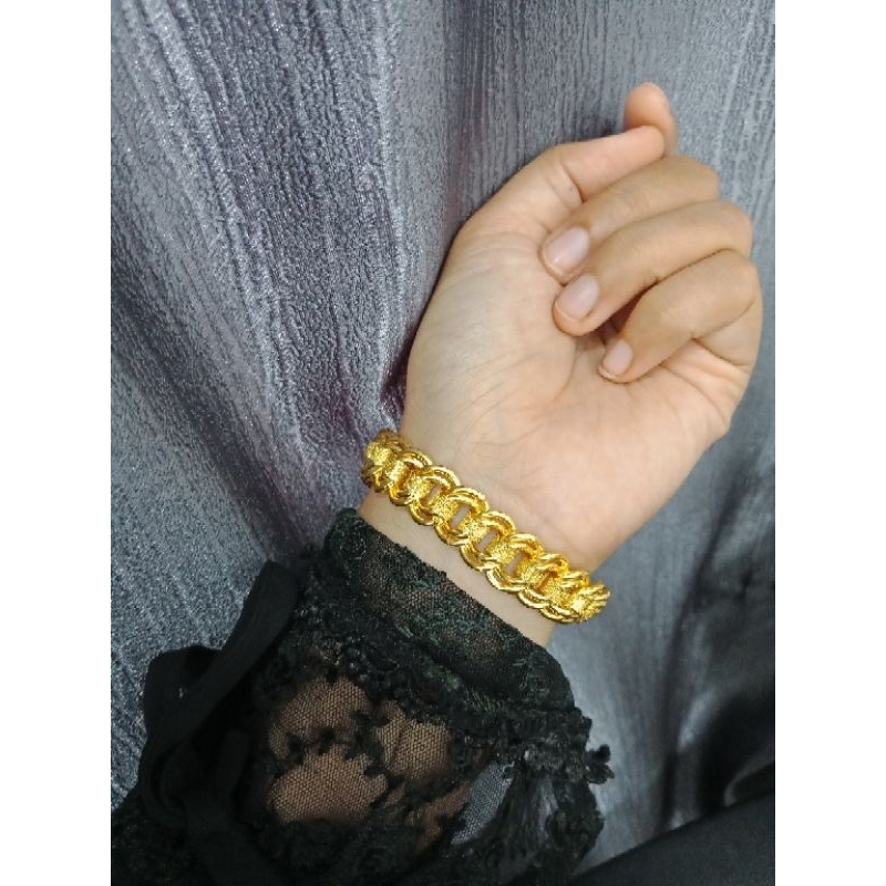 Gelang coco baru lapis mas penang 15 mayam