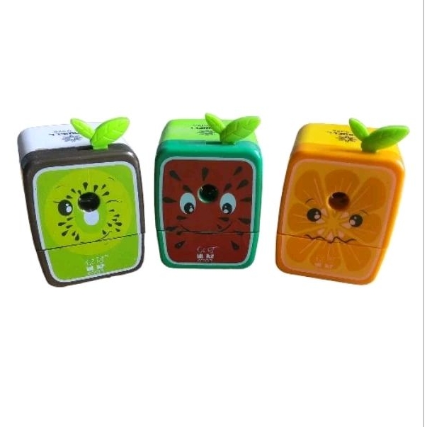 

rautan/serutan/orotan/sharpener pensil putar jepit fancy buah SW9396