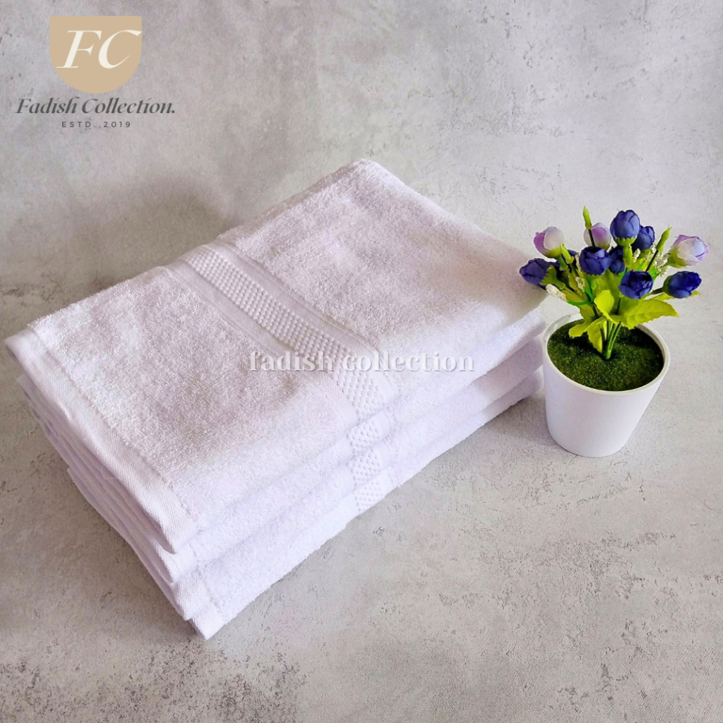 HANDUK MUTIA BESAR PUTIH 70X140 ( SERI TEBAL )