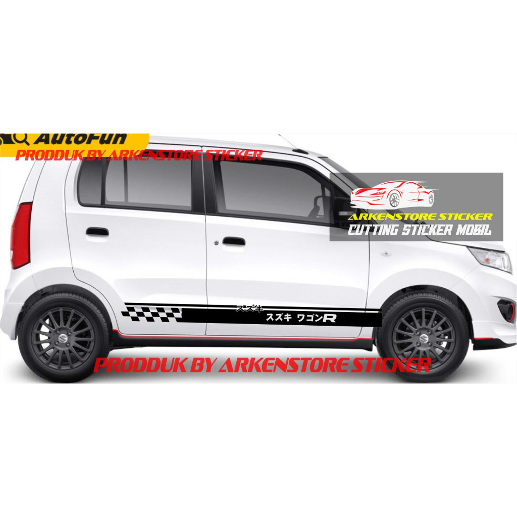 stiker list body mobil wagon r kanji cutting sticker mobil suzuki kanji wagon r