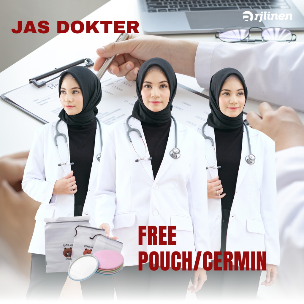 [Best Seller] JAS DOKTER WANITA / JAS DOKTER PRIA / BAJU DOKTER / BAJU JAGA
