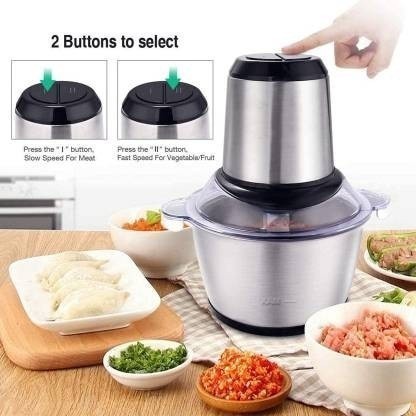 Blender Daging Choper Kapsul Portable 2in1 4 Mata Pisau Stainles steel