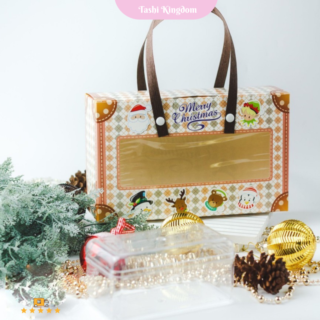 

Kotak Craft Natal Kotak tali tenteng hampers natal box christmas mika kotak hadiah christmas