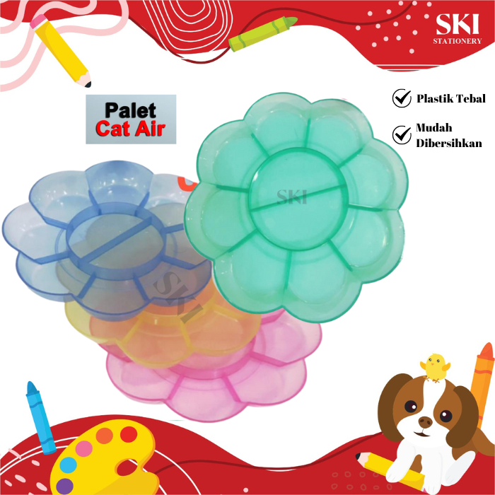 

Piring Cat Air / Palet Lukis Warna Warni