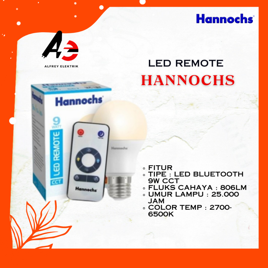Hannochs Bola Lampu LED Remote
