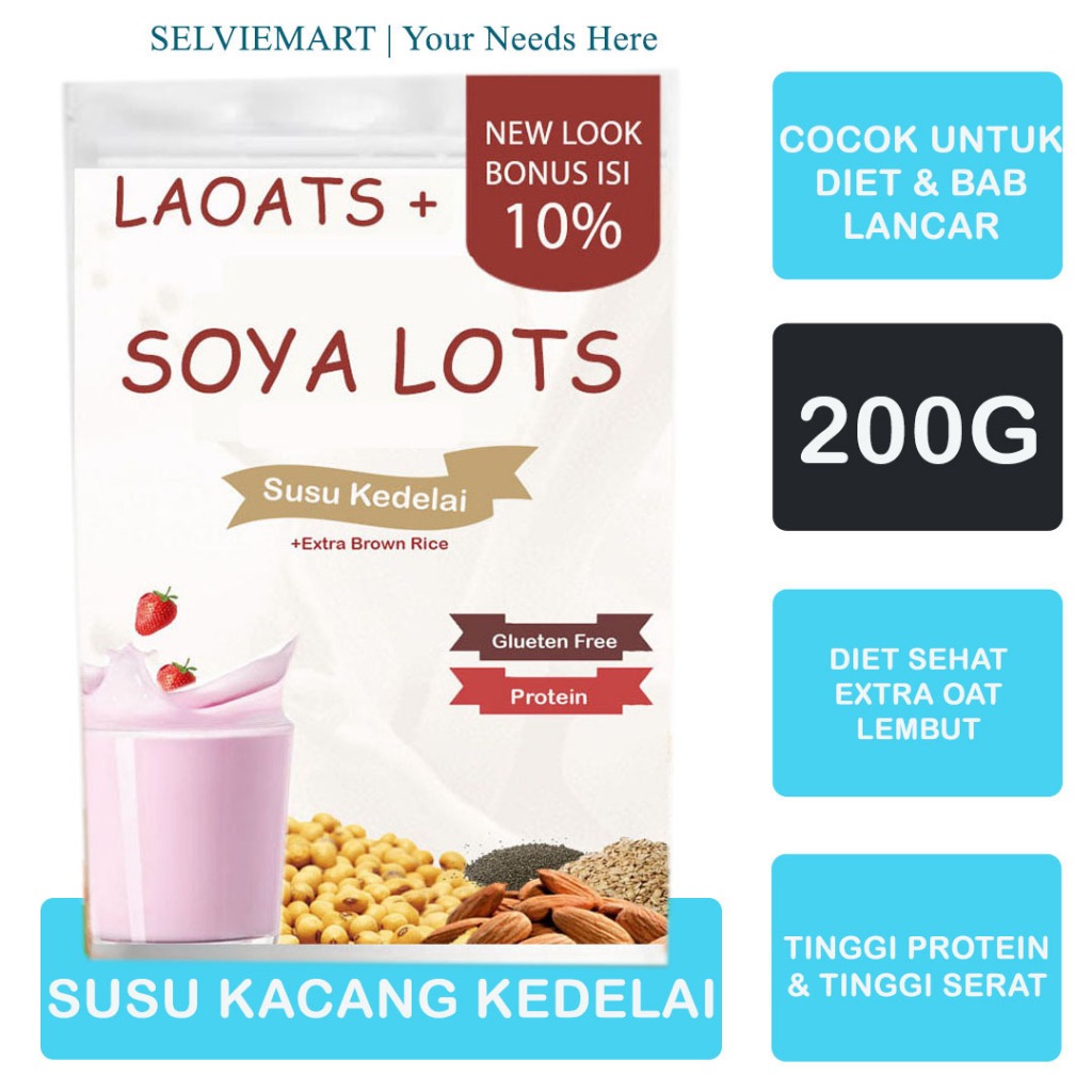 

Susu Kedelai Bubuk 1kg Oat Milk Susu Diet Rendah Lemak Whey Protein Laoats