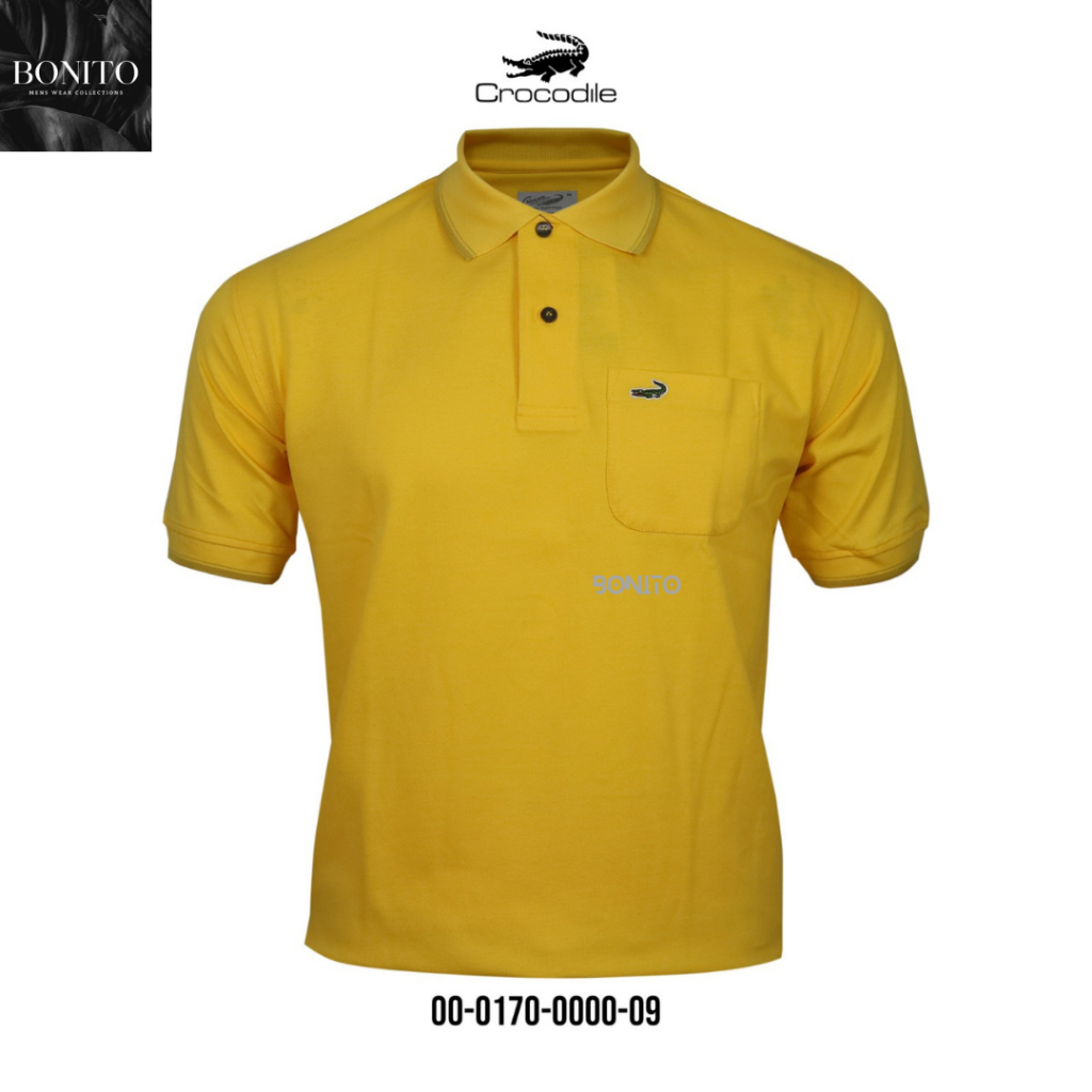 KAOS POLO SHIRT CROCODILE SPORT LENGAN PENDEK BERKANTONG BAHAN KATUN ASLI ORIGINAL POLOS SERI 170