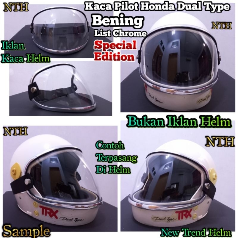 Kaca Helm Honda Trx dual Type.Kaca Helm honda full face jadul PROMO