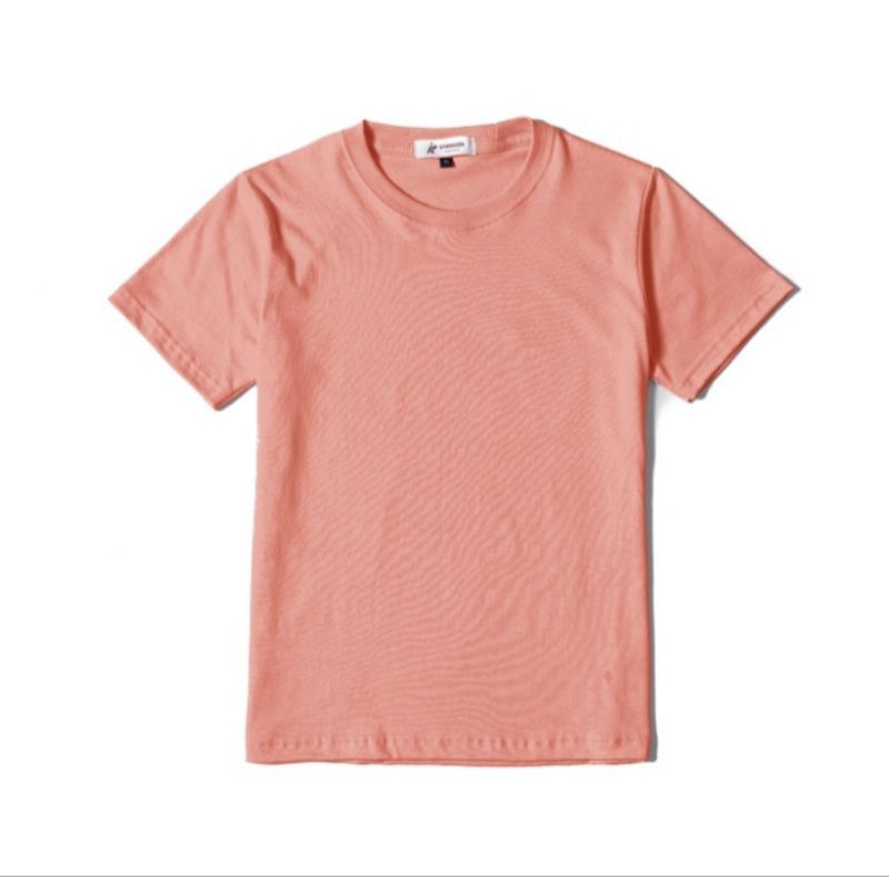 kaos polos anak warna peach T-shirt o'neck