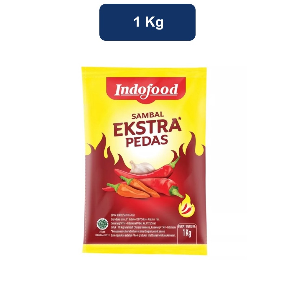 

Extra promo Indofood Sambal Extra Pedas 1 kg